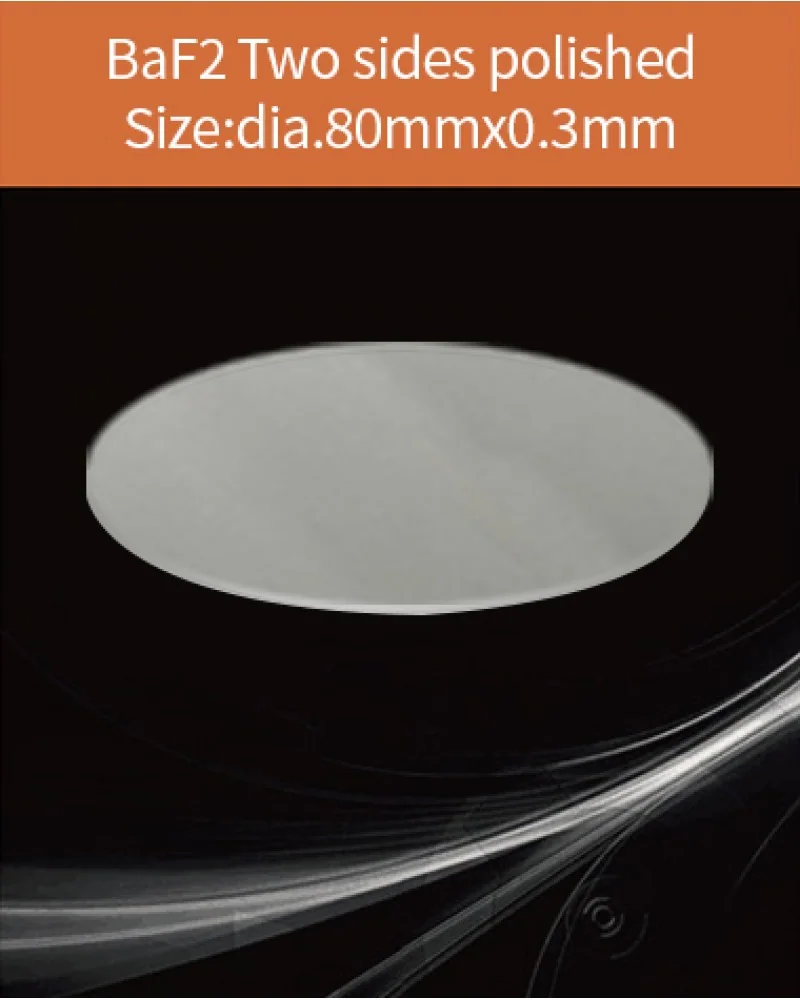 diameter 80x0.3mm both sides polished - CaF2(Eu), BaF2 and Y-BaF2 scintillation crystals by EPIC Crystal