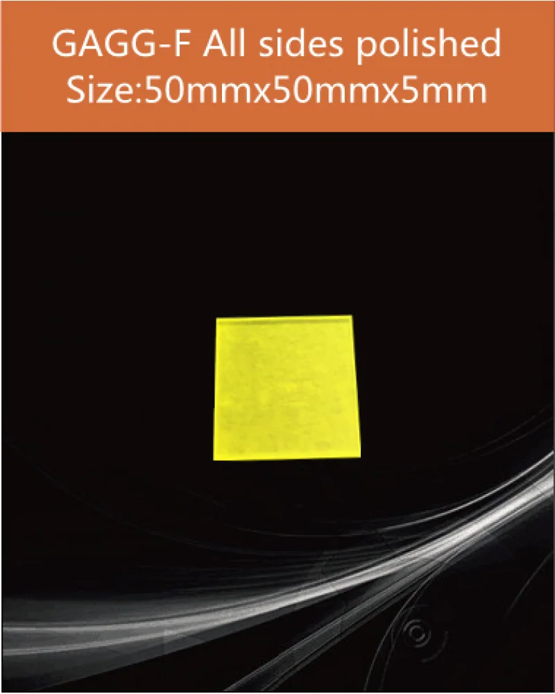 GAGG-Scintillator-50x50x5mm - GAGG(Ce) scintillation crystal by EPIC Crystal