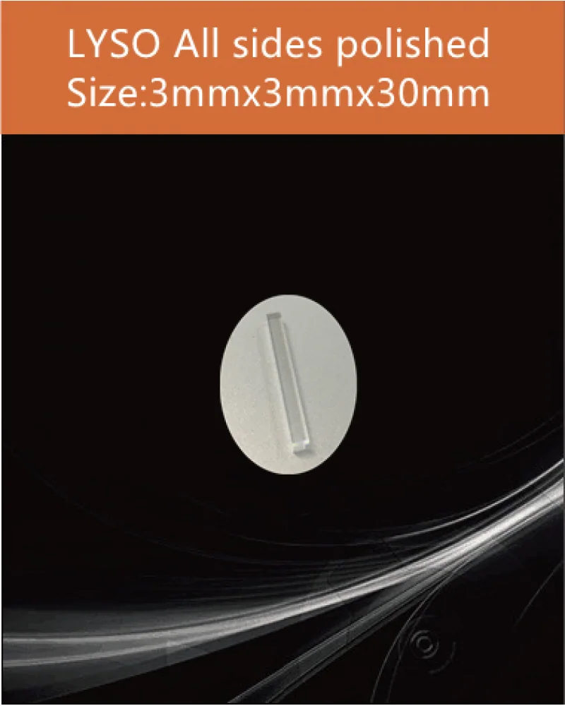 3x3x30 mm all sides polished - LYSO(Ce) scintillation crystal by EPIC Crystal