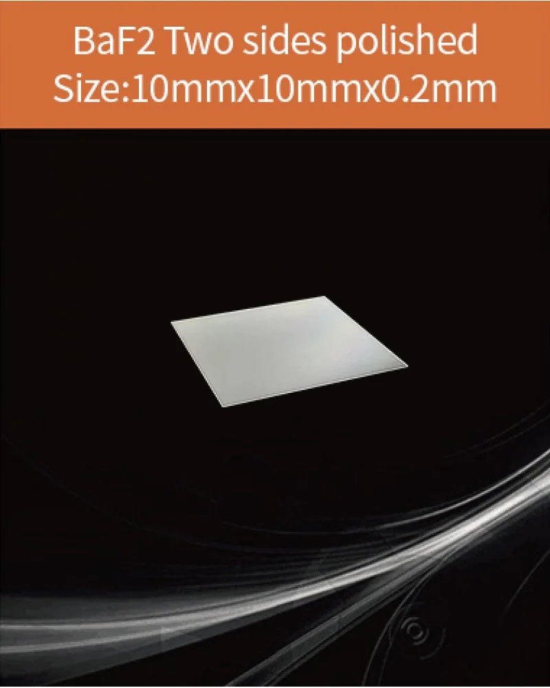 10x10x0.2mm both sides polished - CaF2(Eu), BaF2 and Y-BaF2 scintillation crystals by EPIC Crystal