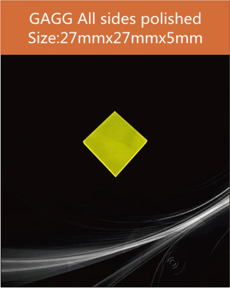 GAGG-Scintillator-27x27x5mm - GAGG(Ce) scintillation crystal by EPIC Crystal