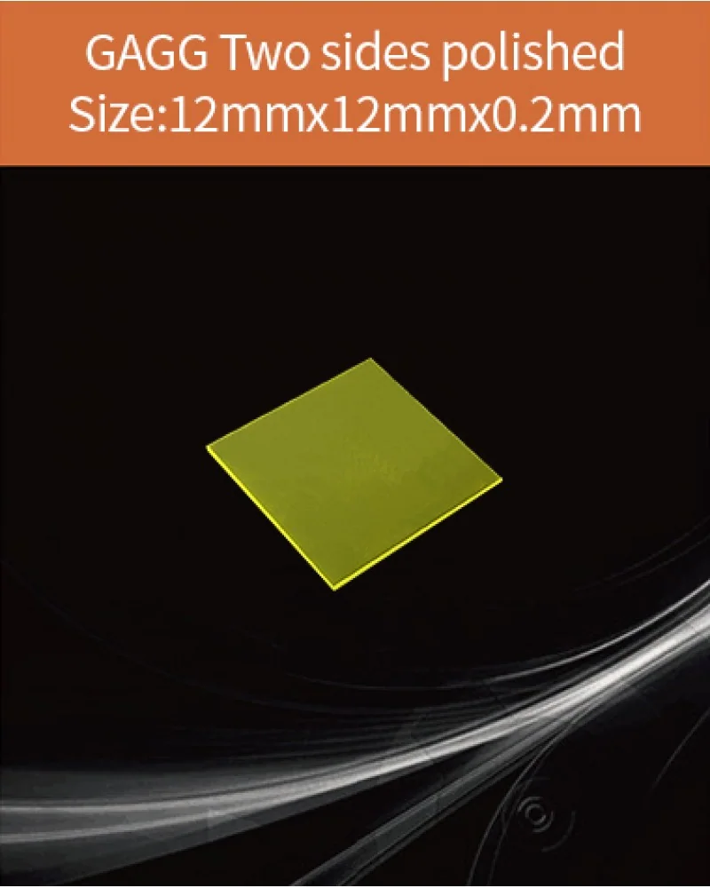 GAGG-Scintillator-12x12x0.2mm - GAGG(Ce) scintillation crystal by EPIC Crystal