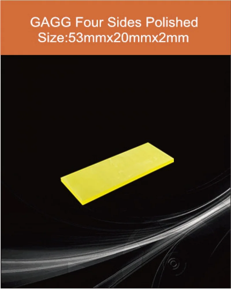 GAGG-Scintillator-53x20x2mm - GAGG(Ce) scintillation crystal by EPIC Crystal