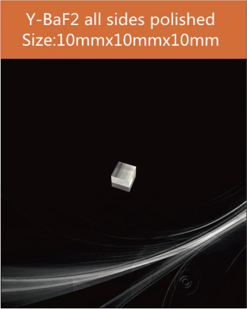 10x10x10mm all sides polished - CaF2(Eu), BaF2 and Y-BaF2 scintillation crystals by EPIC Crystal