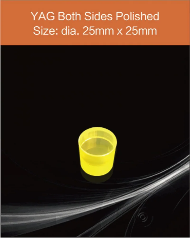 diameter 25x25mm both sides polished - YAG(Ce) & YAP(Ce) crystal by EPIC Crystal
