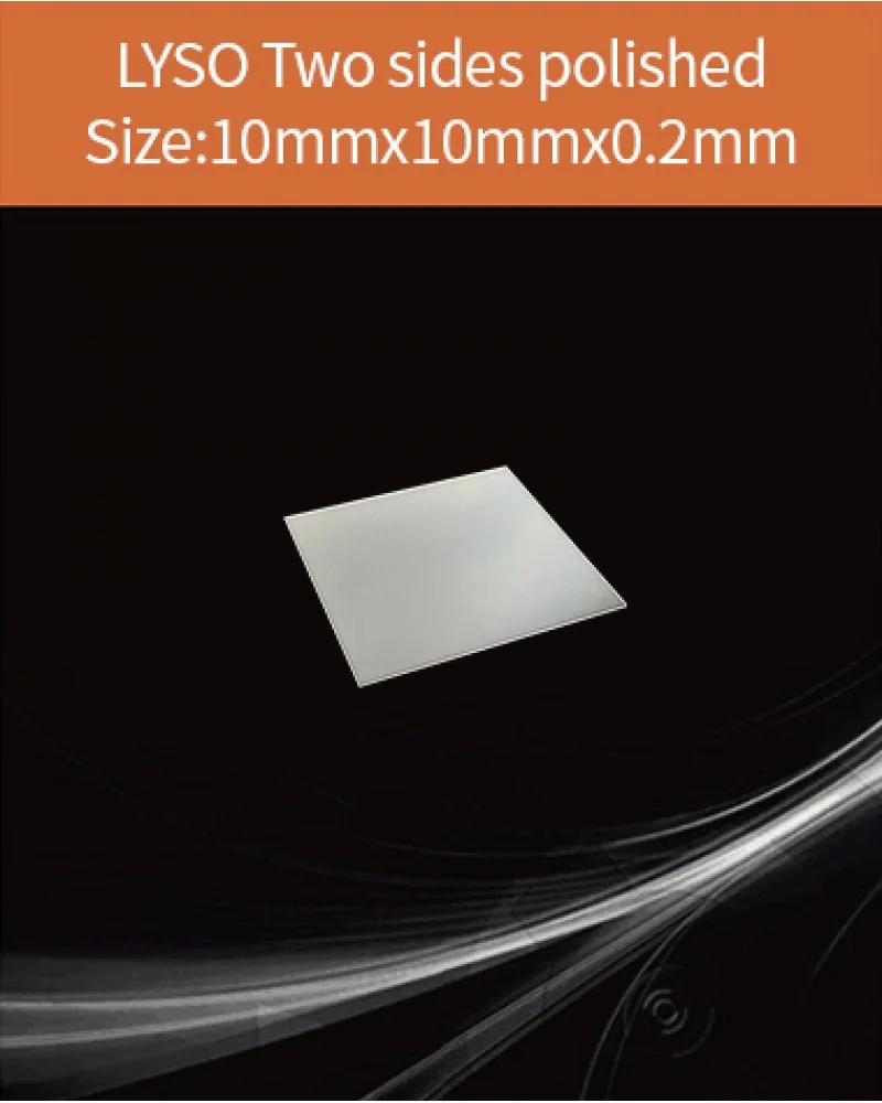 10x10x0.2mm both sides polished - LYSO(Ce) scintillation crystal by EPIC Crystal
