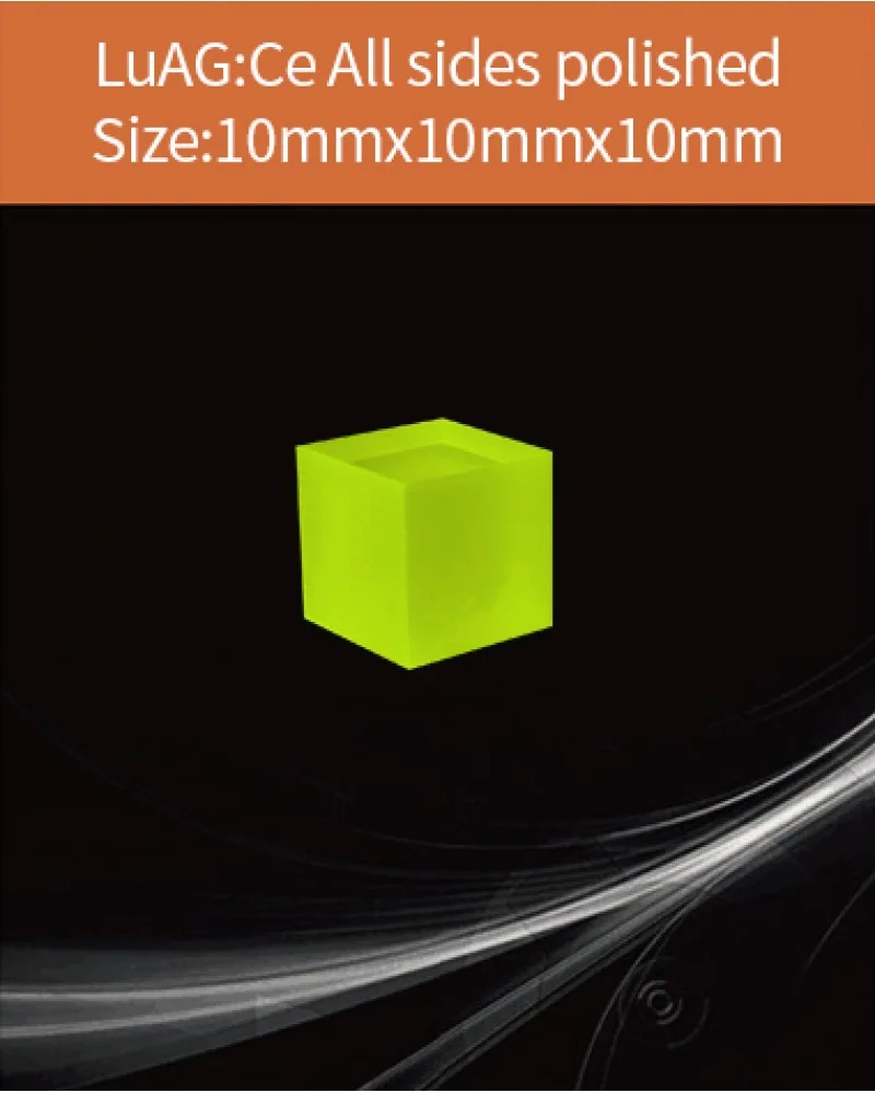 LuAG(Ce) scintillator 10x10x10mm - LuAG scintillation crystal by EPIC Crystal