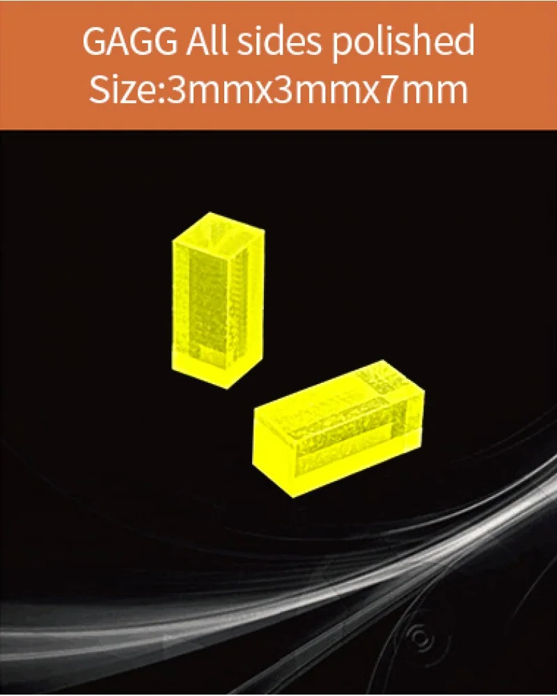 GAGG-Scintillator-3x3x7mm - GAGG(Ce) scintillation crystal by EPIC Crystal