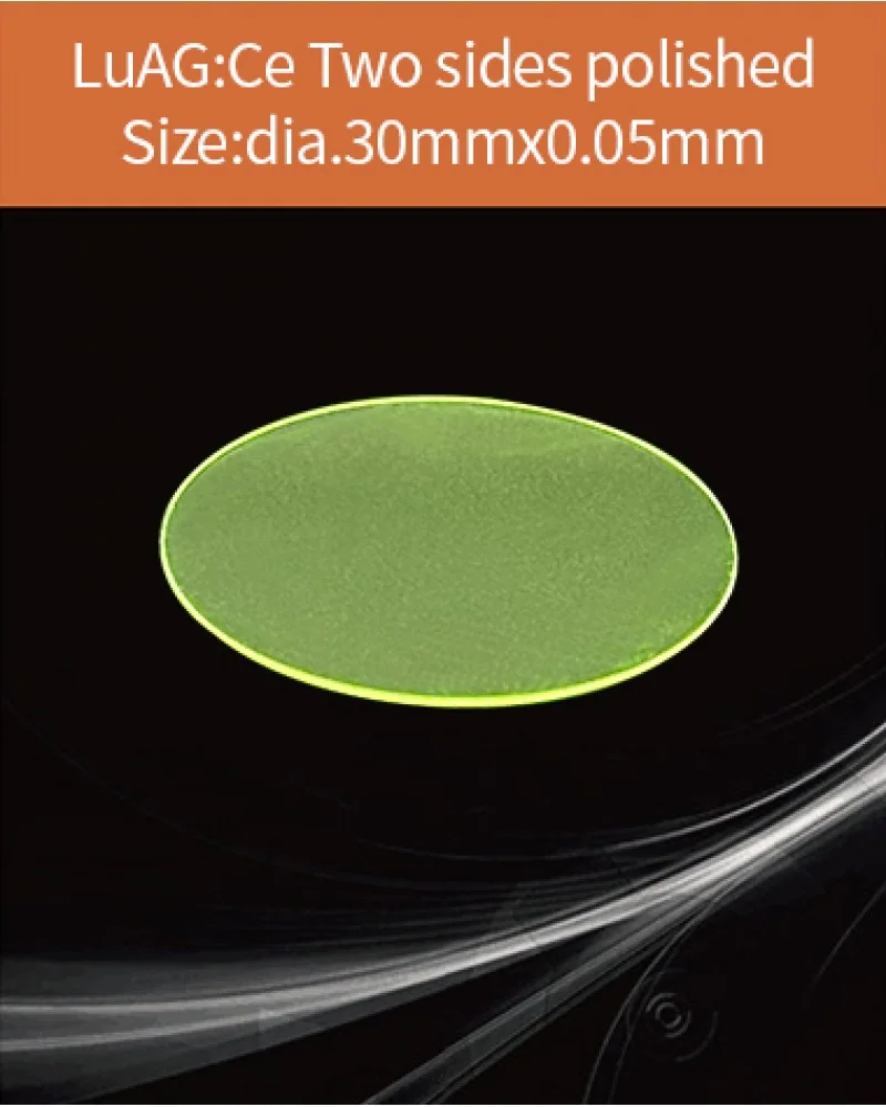 LuAG(Ce) scintillator dia.30x0.05mm - LuAG scintillation crystal by EPIC Crystal
