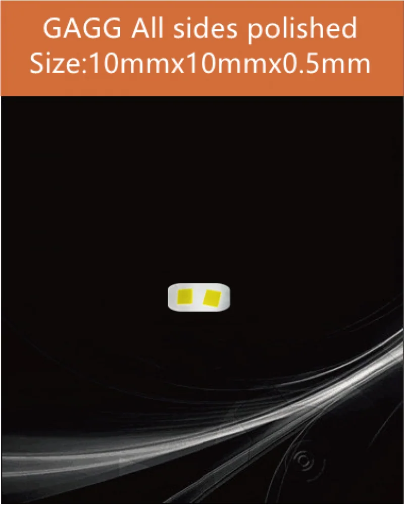 GAGG-Scintillator-10x10x0.5mm - GAGG(Ce) scintillation crystal by EPIC Crystal