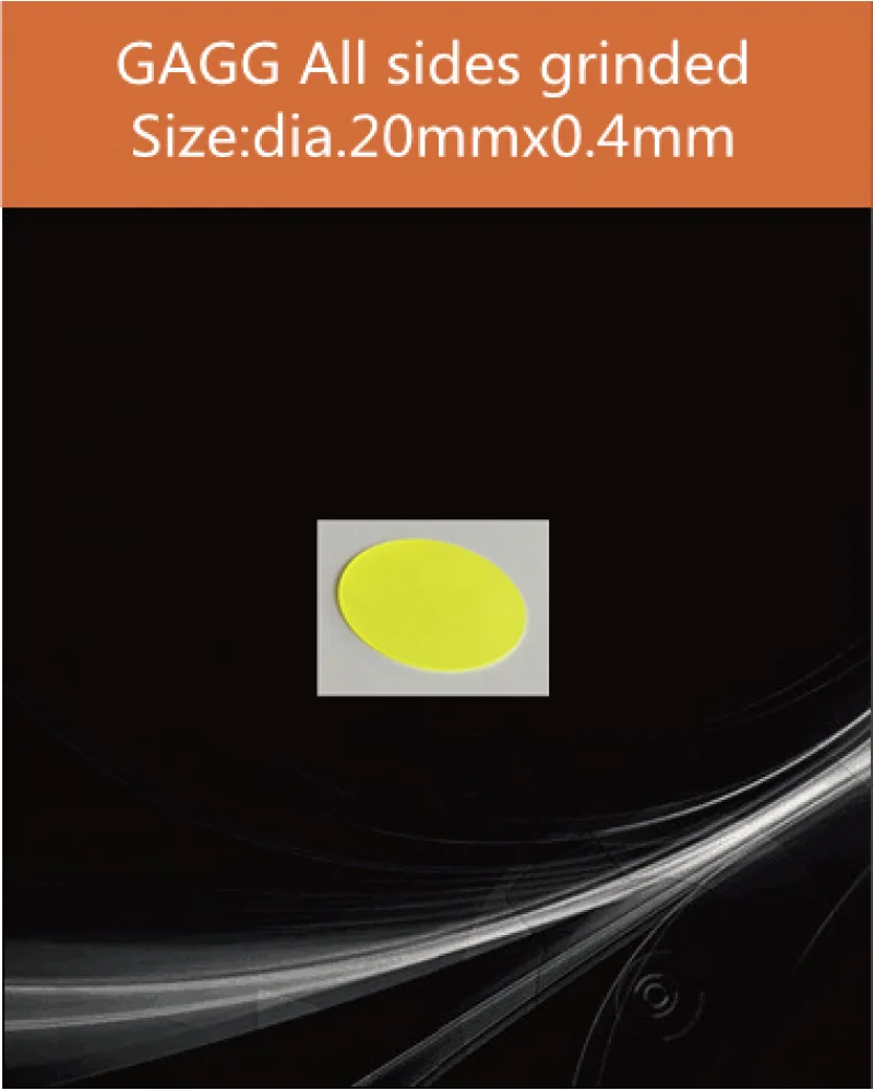 GAGG-Scintillator-dia.20x0.4mm - GAGG(Ce) scintillation crystal by EPIC Crystal