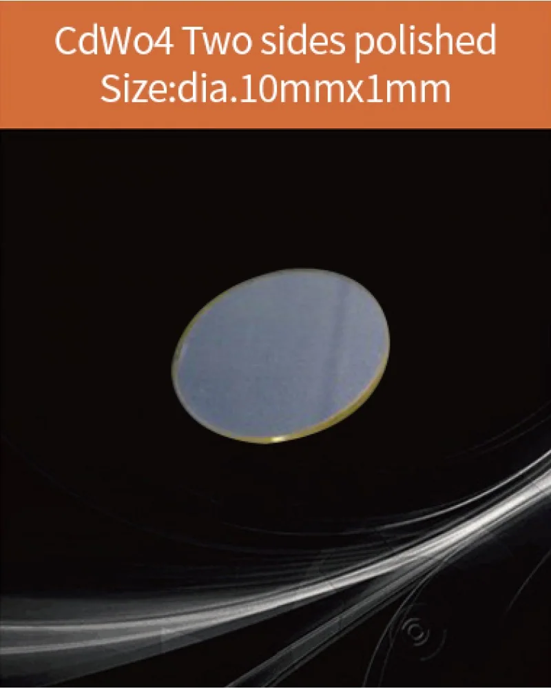 diameter 10x1mm both sides polished - CdWO4 scintillation crystal by EPIC Crystal