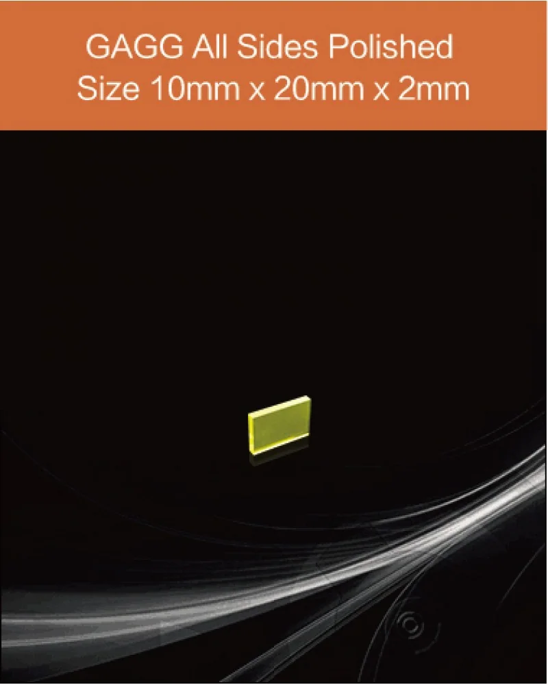 GAGG(Ce) 10x20x2mm - GAGG(Ce) scintillation crystal by EPIC Crystal