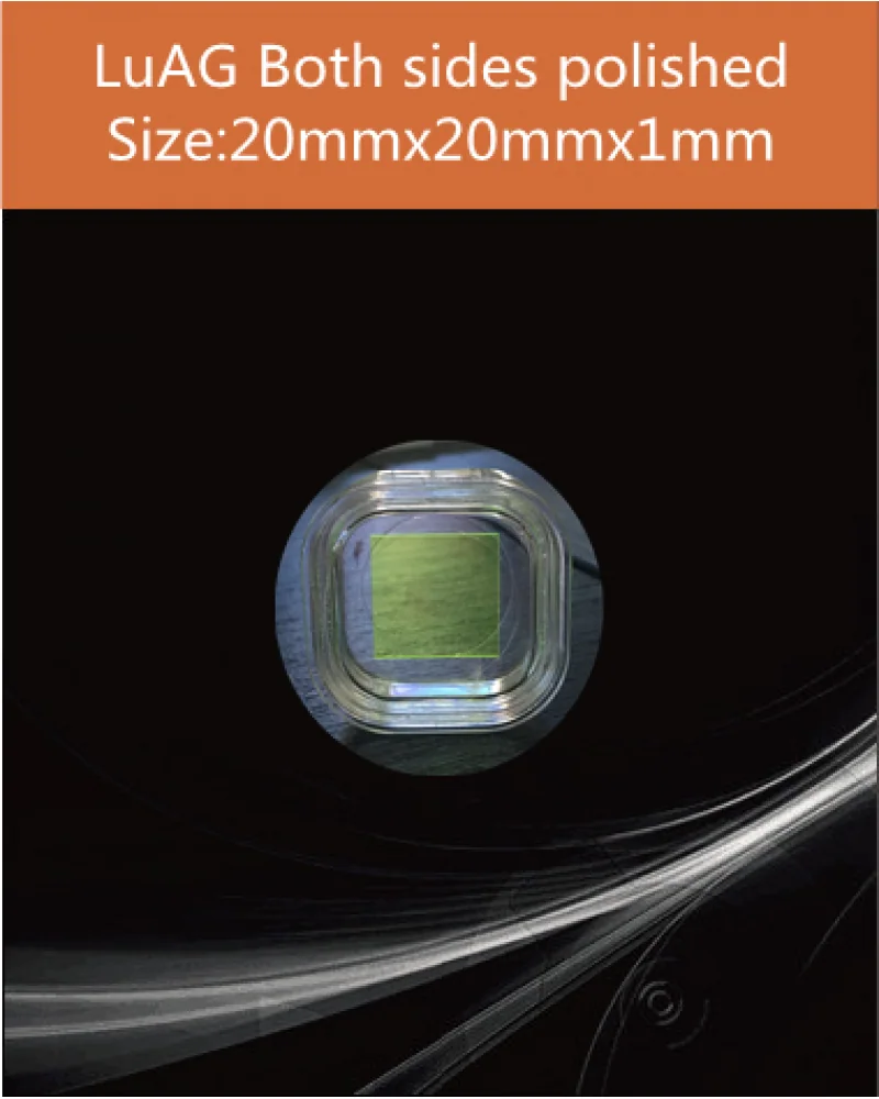 LuAG(Ce) scintillator 20x20x1mm - LuAG scintillation crystal by EPIC Crystal