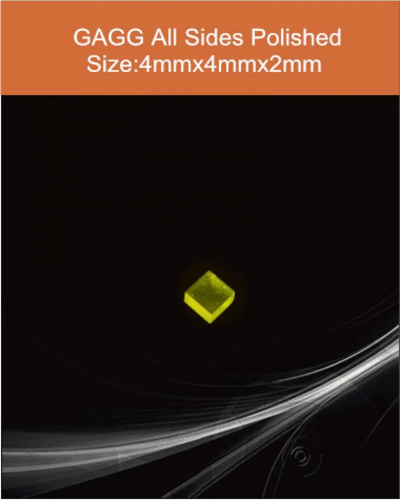 GAGG(Ce) 4x4x2mm - GAGG(Ce) scintillation crystal by EPIC Crystal