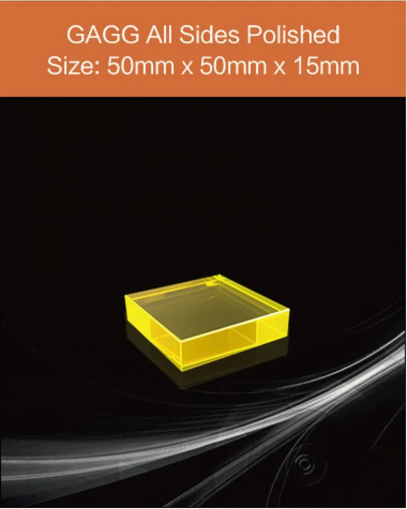 GAGG 50x50x15mm - GAGG(Ce) scintillation crystal by EPIC Crystal