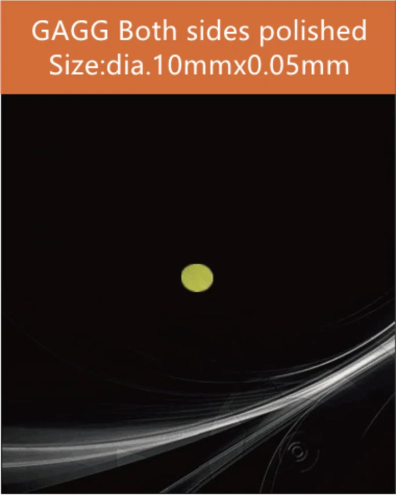 GAGG-Scintillator-dia.10x0.05mm - GAGG(Ce) scintillation crystal by EPIC Crystal