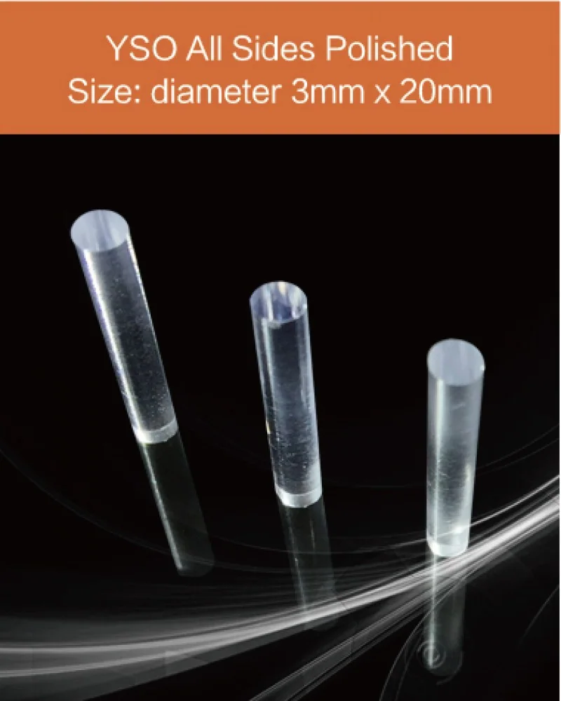 diameter 3 mm x 20 mm length - YSO(Ce) scintillation crystal by EPIC Crystal