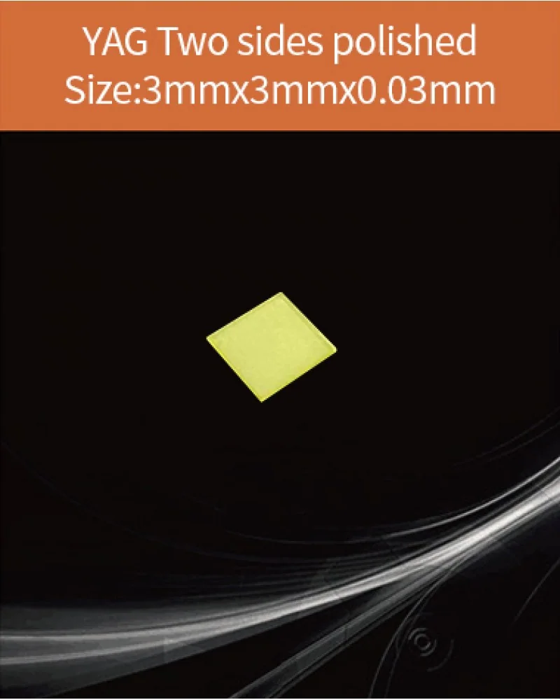 YAG(Ce) / YAP(Ce) YAG Ce 3x3x0.03mm - YAG(Ce) & YAP(Ce) crystal by EPIC Crystal