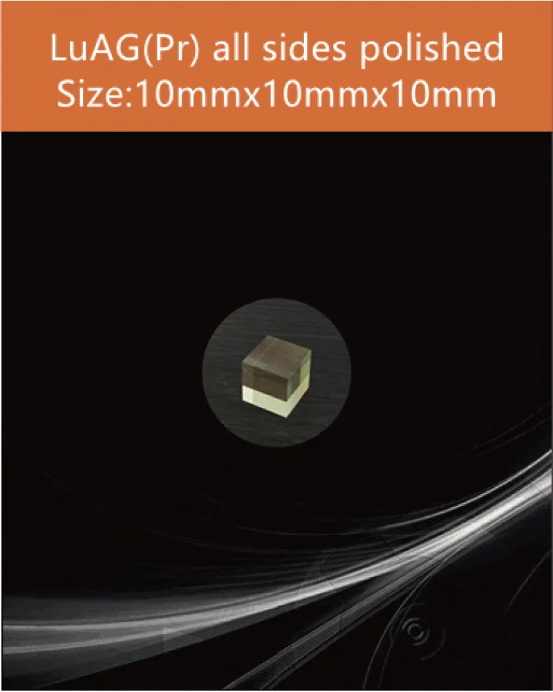 LuAG(Pr) scintillator 10x10x10mm - LuAG scintillation crystal by EPIC Crystal