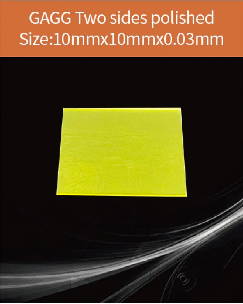 GAGG-Scintillator-10x10x0.03mm - GAGG(Ce) scintillation crystal by EPIC Crystal