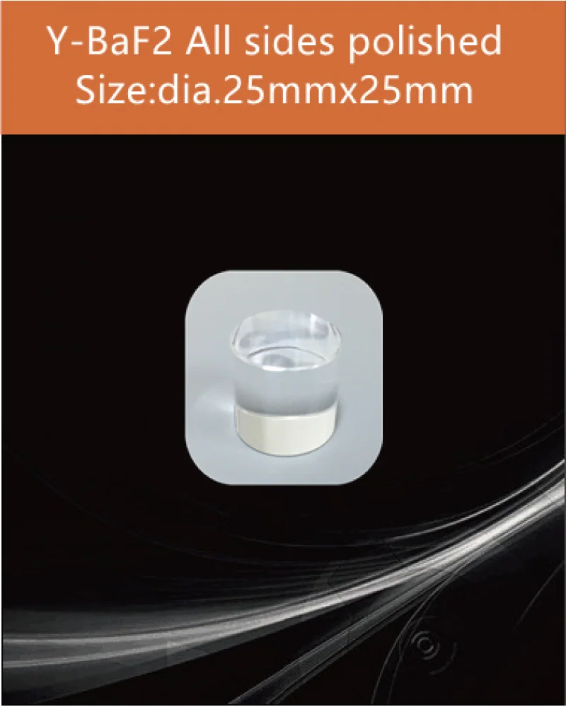 dia.25x25mm all sides polished - CaF2(Eu), BaF2 and Y-BaF2 scintillation crystals by EPIC Crystal