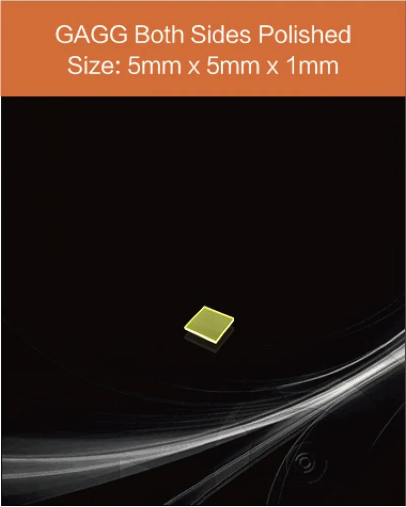 GAGG-Scintillator-5x5x1mm - GAGG(Ce) scintillation crystal by EPIC Crystal