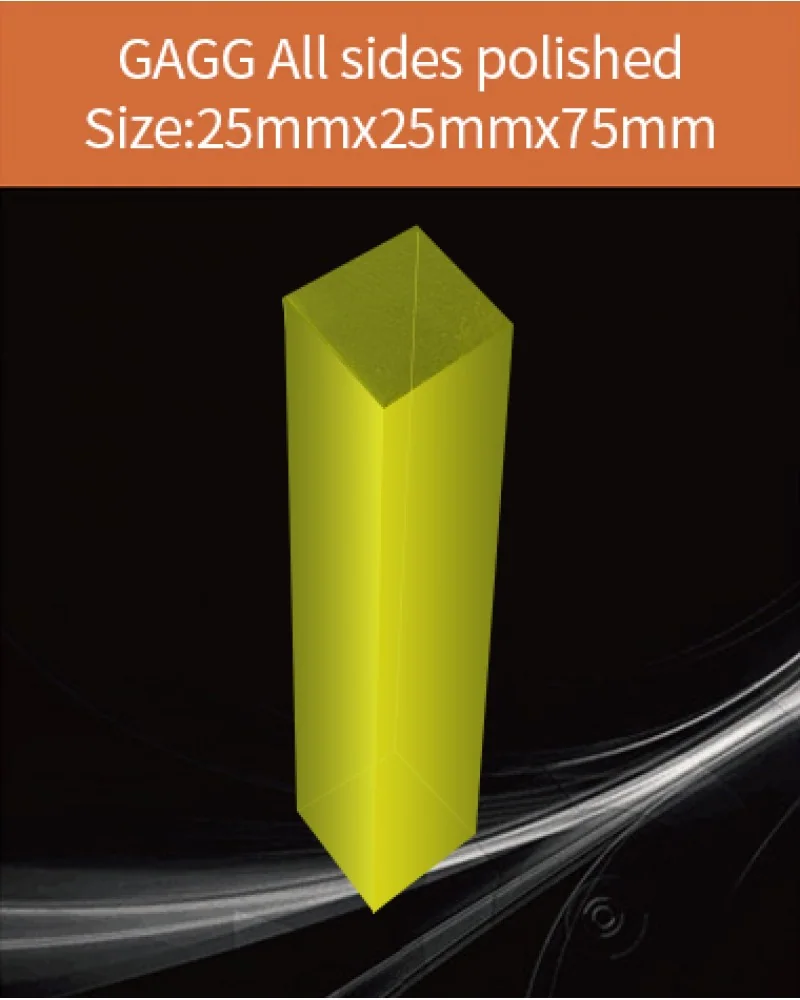 GAGG-Scintillator-25x25x75mm - GAGG(Ce) scintillation crystal by EPIC Crystal