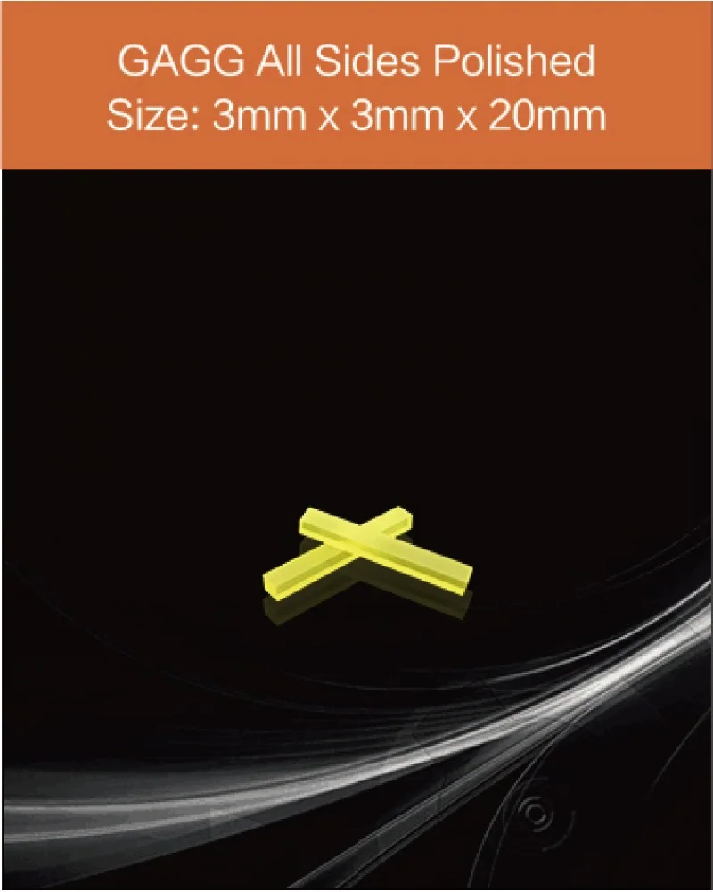 GAGG-Scintillator-3x3x20mm - GAGG(Ce) scintillation crystal by EPIC Crystal