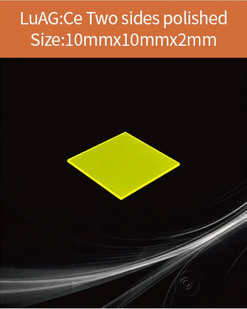 LuAG(Ce) scintillator 10x10x2mm - LuAG scintillation crystal by EPIC Crystal