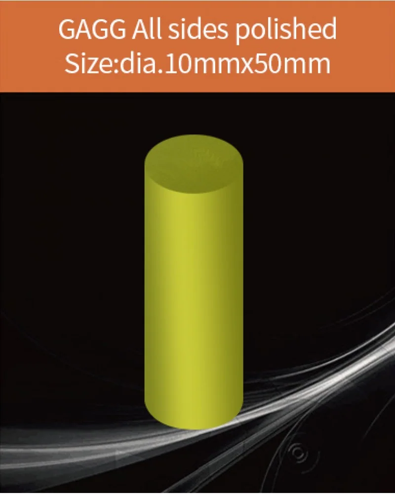 GAGG-Scintillator-dia.10x50mm - GAGG(Ce) scintillation crystal by EPIC Crystal