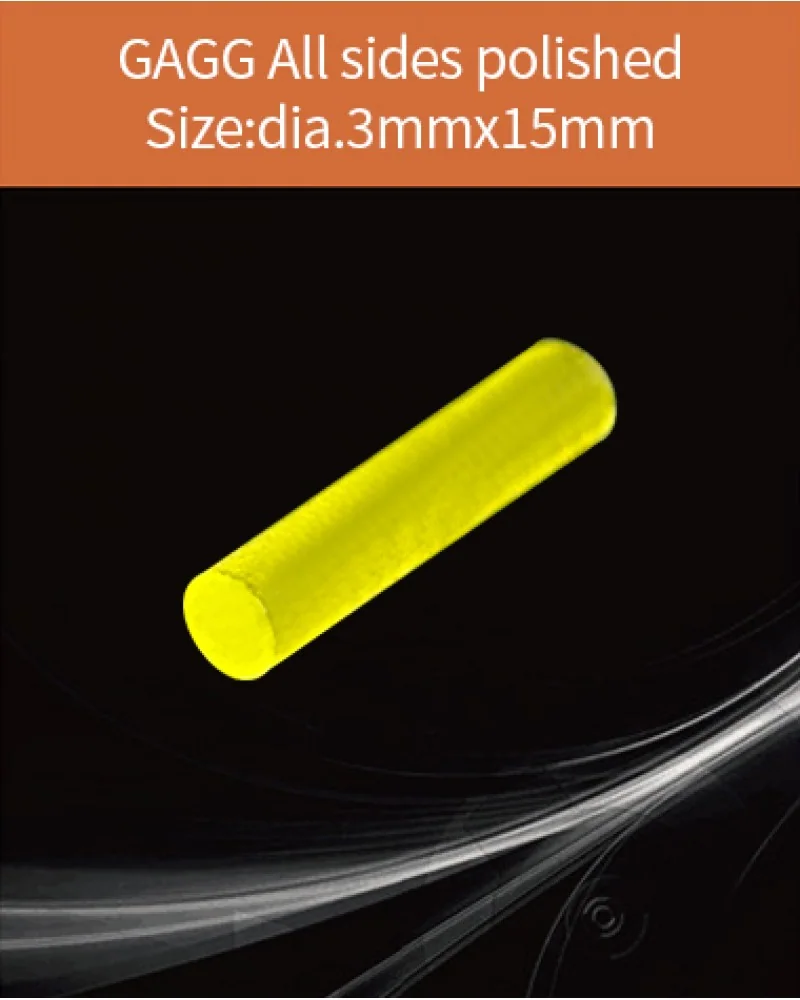 GAGG-Scintillator-diameter3x15mm - GAGG(Ce) scintillation crystal by EPIC Crystal