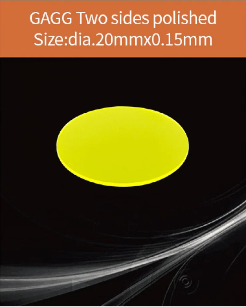GAGG-Scintillator-dia.20x0.15mm - GAGG(Ce) scintillation crystal by EPIC Crystal