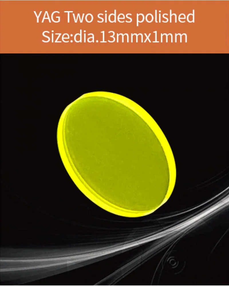 YAG diameter 13x1mm both sides polished - YAG(Ce) & YAP(Ce) crystal by EPIC Crystal