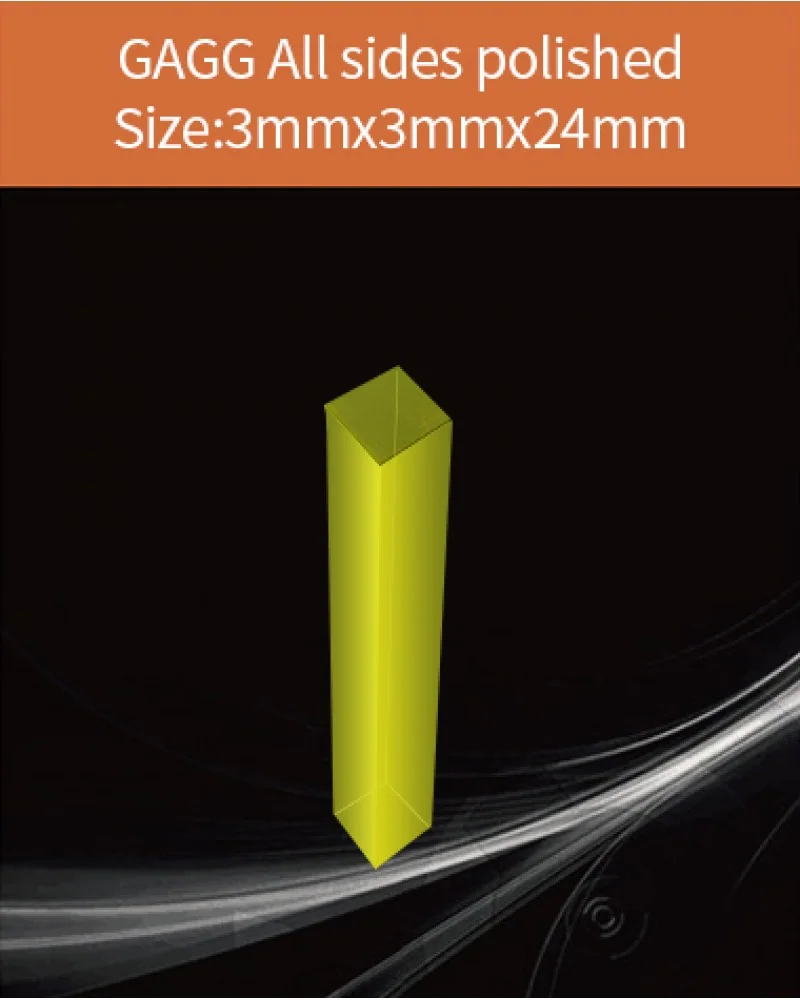 GAGG-Scintillator-3x3x24mm - GAGG(Ce) scintillation crystal by EPIC Crystal