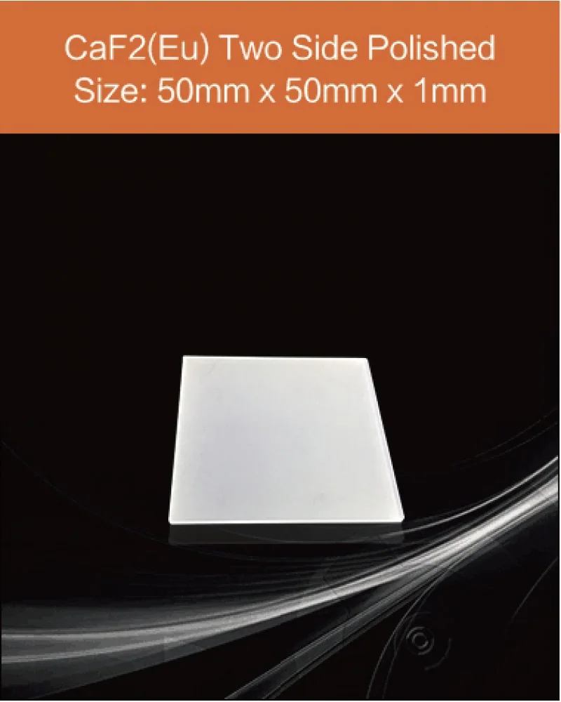 50mm x 50mm x 1mm both sides polished - CaF2(Eu), BaF2 and Y-BaF2 scintillation crystals by EPIC Crystal