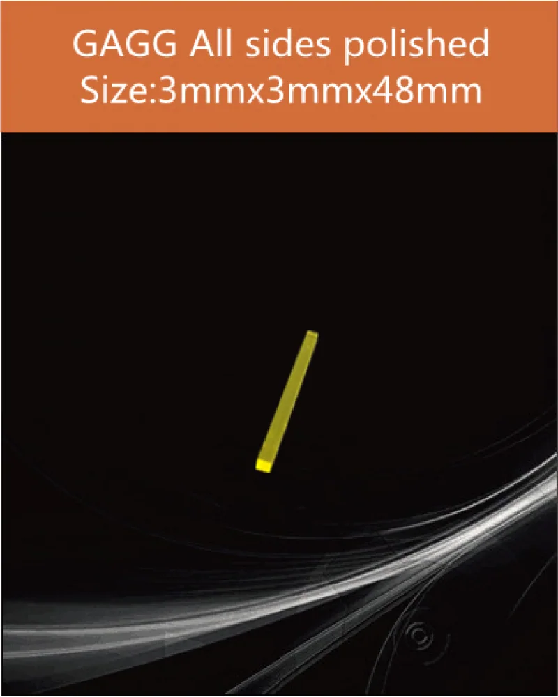 GAGG-Scintillator-3x3x48mm - GAGG(Ce) scintillation crystal by EPIC Crystal