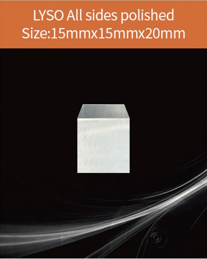 15x15x20 mm all sides polished - LYSO(Ce) scintillation crystal by EPIC Crystal