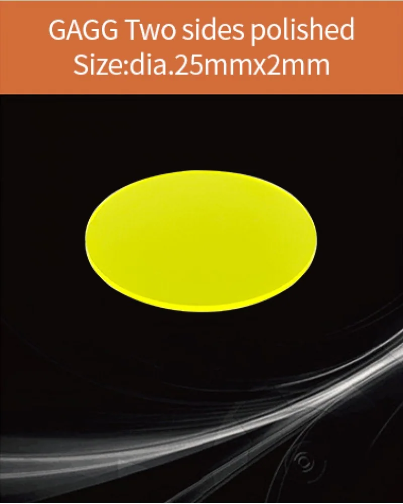 GAGG-Scintillator-dia.25x2mm - GAGG(Ce) scintillation crystal by EPIC Crystal