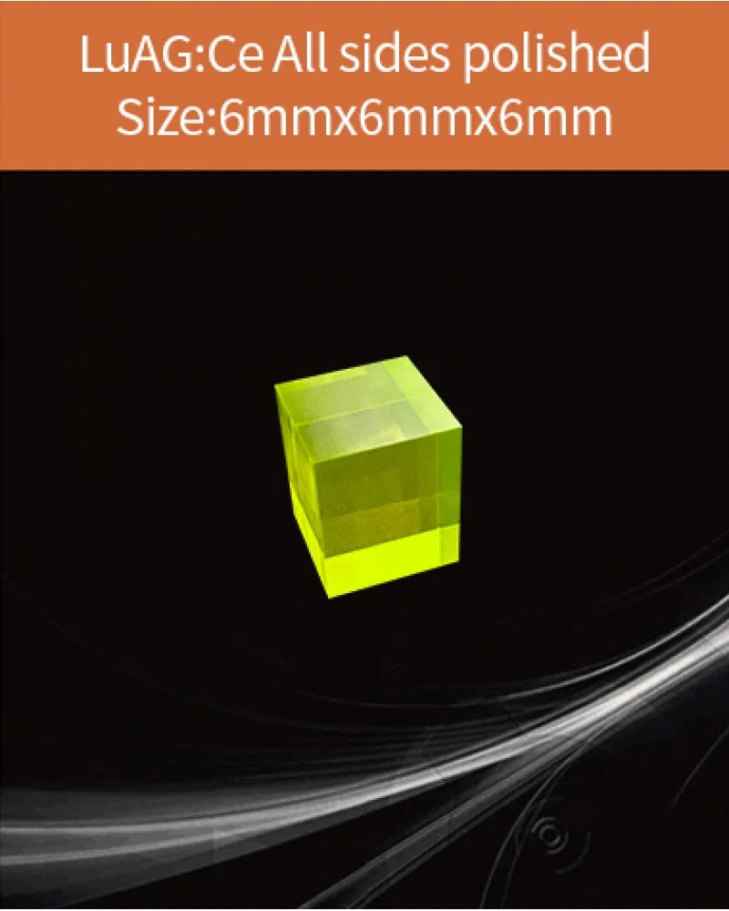 LuAG(Ce) scintillator 6x6x6mm - LuAG scintillation crystal by EPIC Crystal
