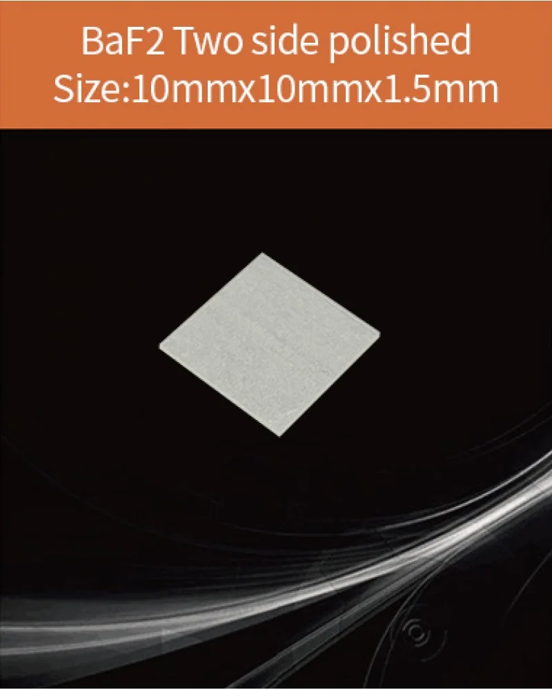 10x10x1.5mm both sides polished - CaF2(Eu), BaF2 and Y-BaF2 scintillation crystals by EPIC Crystal