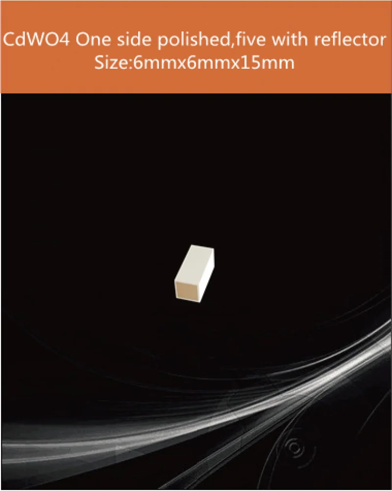 6x6x15 mm packed with reflective coating - CdWO4 scintillation crystal by EPIC Crystal
