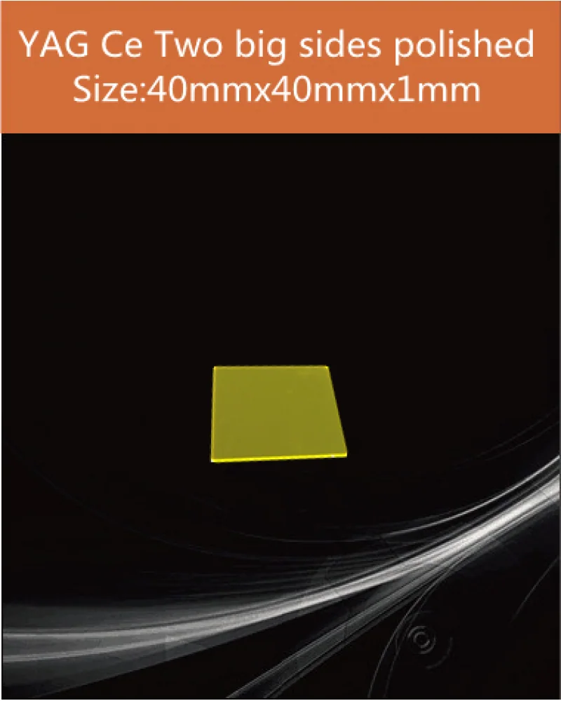YAG 40x40x1mm - YAG(Ce) & YAP(Ce) crystal by EPIC Crystal