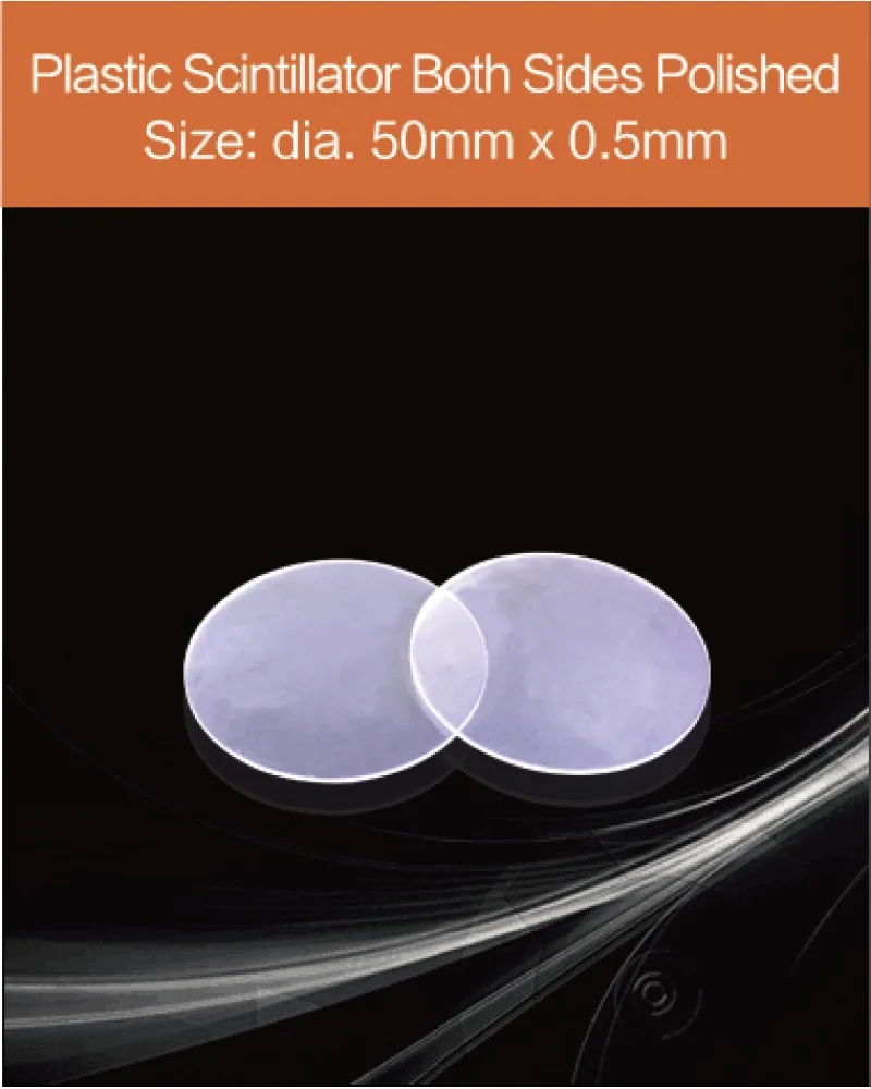 Plastic 50 mm x 0.5 mm Both sides polished - Plastic scintillator by EPIC Crystal