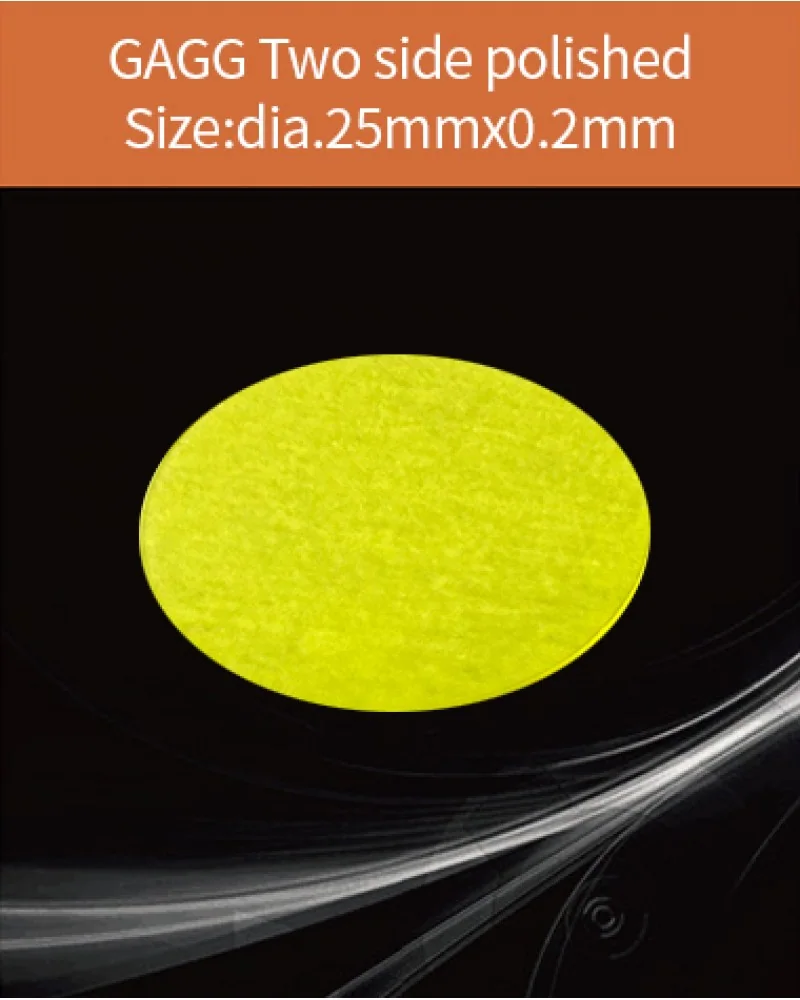 GAGG-Scintillator-dia.25x0.2mm - GAGG(Ce) scintillation crystal by EPIC Crystal