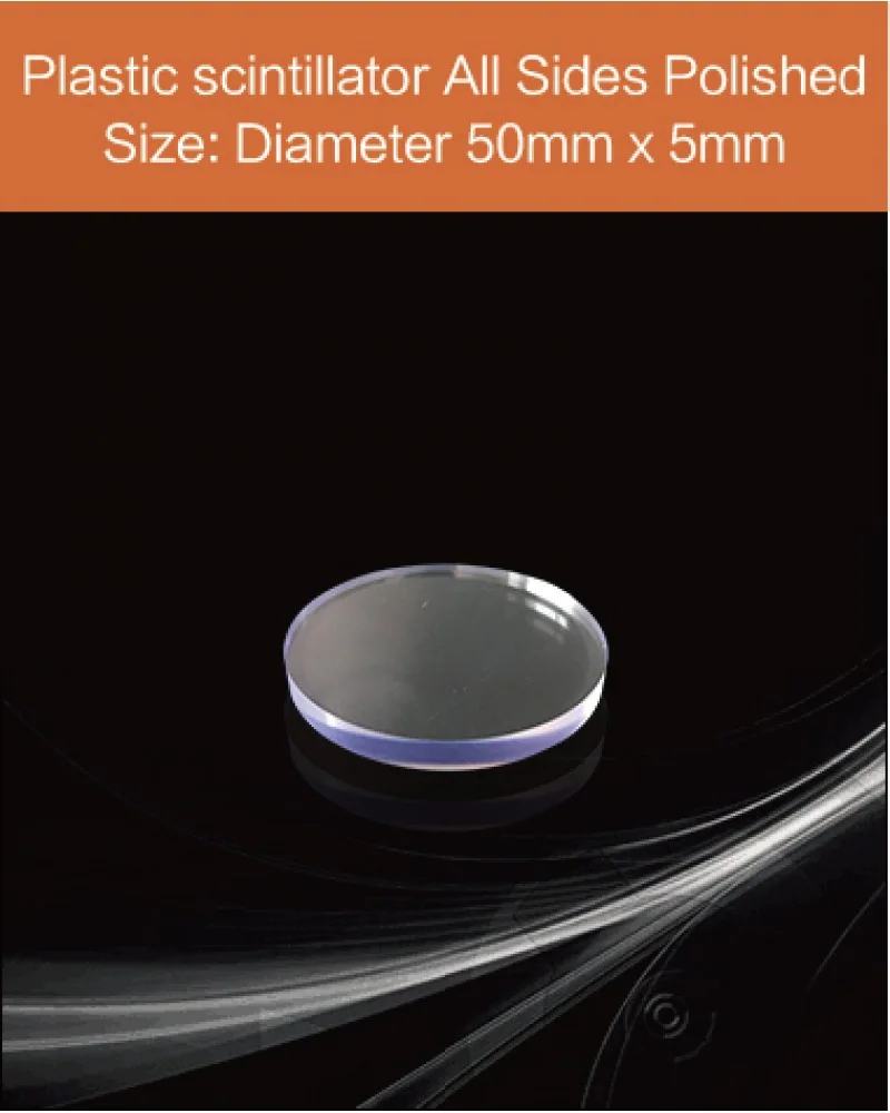 Plastic 50mm x 5mm All sides polished - Plastic scintillator by EPIC Crystal