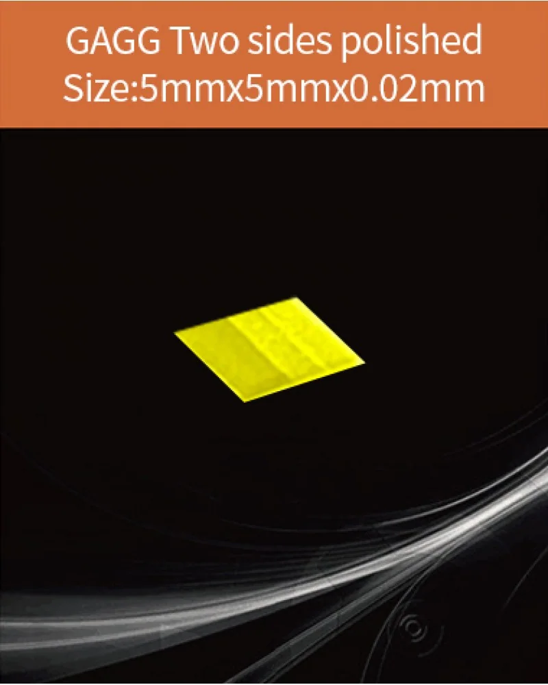 GAGG-Scintillator-5x5x0.02mm - GAGG(Ce) scintillation crystal by EPIC Crystal