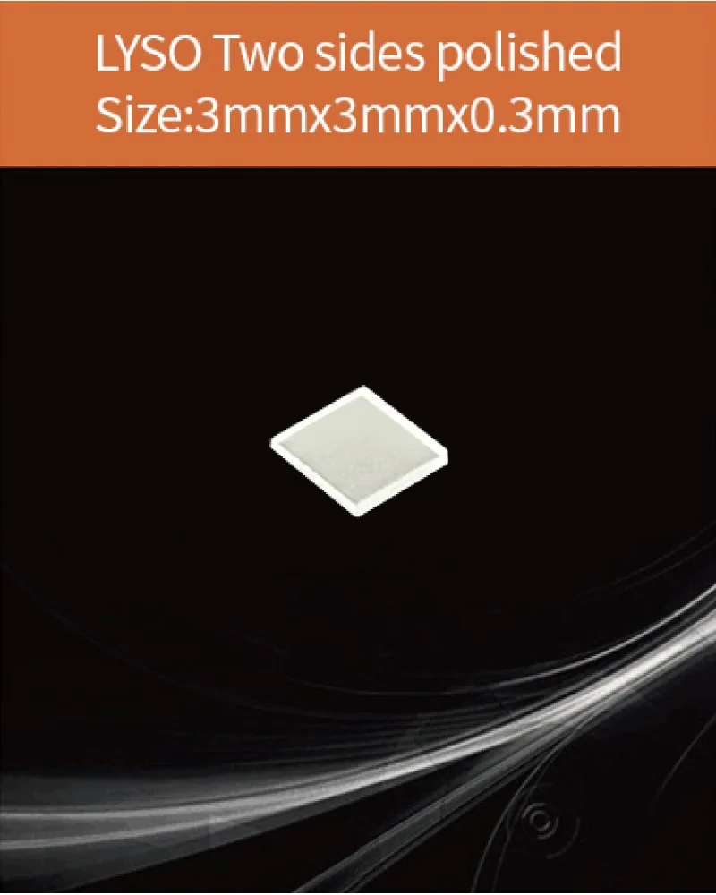 3x3x0.3mm both sides polished - LYSO(Ce) scintillation crystal by EPIC Crystal