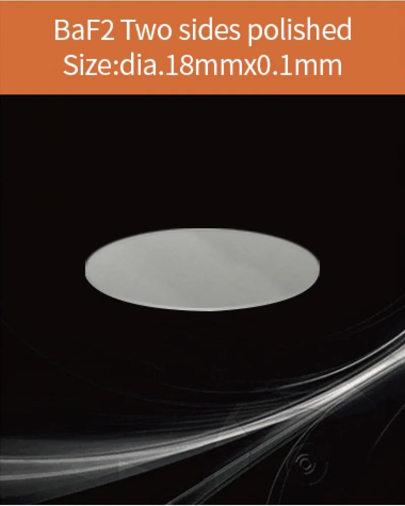 diameter 18x0.1mm both sides polished - CaF2(Eu), BaF2 and Y-BaF2 scintillation crystals by EPIC Crystal