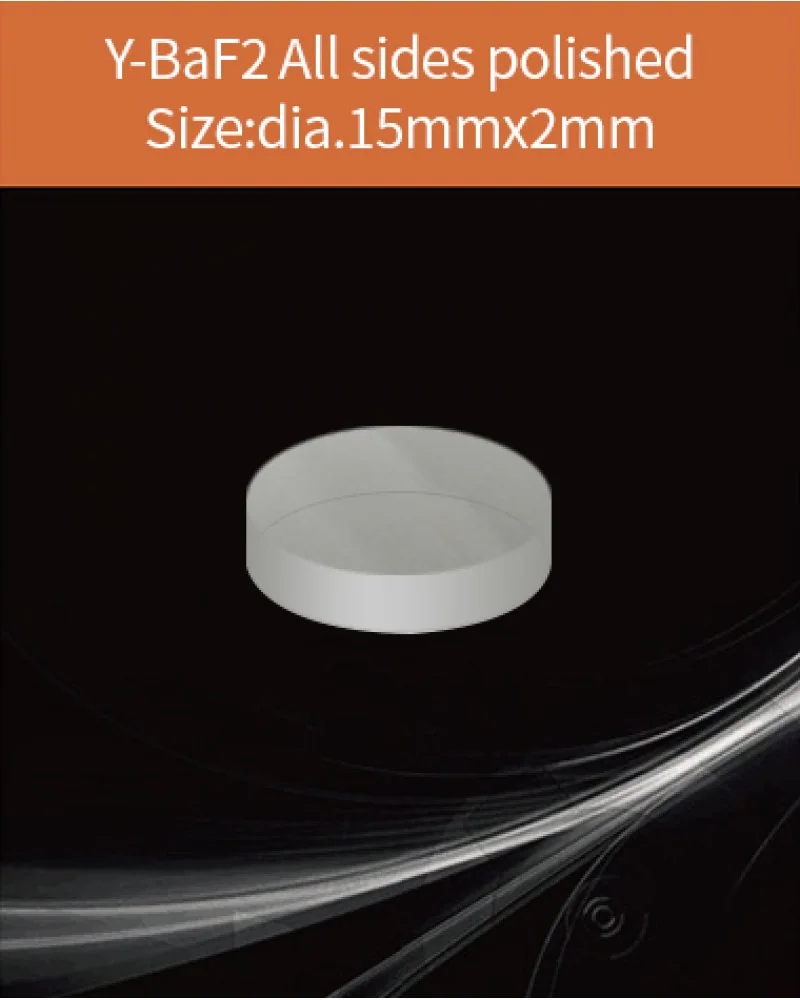 dia.15x2mm all sides polished - CaF2(Eu), BaF2 and Y-BaF2 scintillation crystals by EPIC Crystal